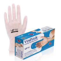 Luva De Vinil sem Amido P 100 unidades Volk