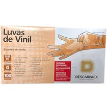 Luva De Vinil Sem Pó 100un - Descarpack G Luva De Vinil Sem Pó 100un - Descarpack G