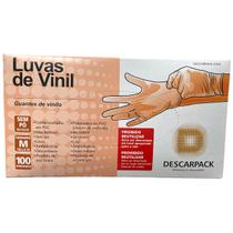 Luva De Vinil Sem Pó 100un - Descarpack M