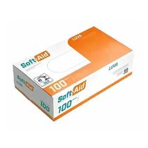 Luva de Vinil Sem Pó M - 100 Unidades - Soft Aid