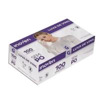 Luva De Vinil Sem Pó Não Uso Médico 100 Unidades Inoven