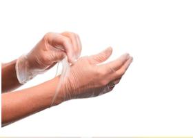 Luva de Vinil Sem Pó Transparente Tam. P Caixa com 100 Uni.