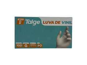 Luva de vinil talge tamanho ( g ) s/ pó caixa c/ 100 unid- Luva de vinil talge tamanho ( g ) s/ pó caixa c/ 100 unid-