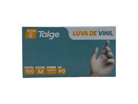 Luva de vinil talge tamanho ( m ) s/ pó caixa c/ 100 unid-