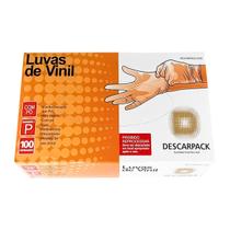 Luva De Vinil Transparente Descart. C/Pó Descarpack 500Un P