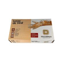 Luva De Vinil Transparente Descart. S/Pó Descarpack 500Un M
