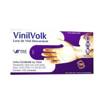 Luva de Vinil Volk Com 100 Pequena