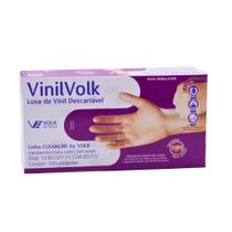 Luva De Vinil Volk Sem Amido c/100un Tam. P Luva De Vinil Volk Sem Amido c/100un Tam. P