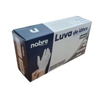 Luva Descartável de Látex Nobre Branca Com Pó Amido Ambidestras Lisa Tamanho M Caixa C/ 100 Unidades Luva Descartável de Látex Nobre Branca Com Pó Amido Ambidestras Lisa Tamanho M Caixa C/ 100 Unidades