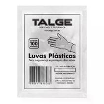 Luva Descartável de Plástico Tamanho M C/100 Unidades Talge Luva Descartável de Plástico Tamanho M C/100 Unidades Talge