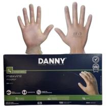 Luva Descartável de Vinil Transparente Sem Pó C/100 DANNY Luva Descartável de Vinil Transparente Sem Pó C/100 DANNY
