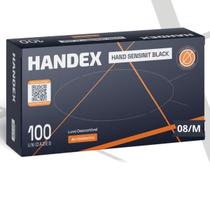 Luva Descartável Handex Hand Sensinit Black Caixa com100 Unidades -M(08) Luva Descartável Handex Hand Sensinit Black Caixa com100 Unidades -M(08)