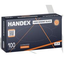Luva Descartável Handex Hand Sensinit Black Caixa com100 Unidades -P(07) Luva Descartável Handex Hand Sensinit Black Caixa com100 Unidades -P(07)