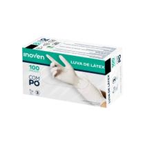 Luva Descartável Latex com Pó Tam: M com 100 Unidades Inoven
