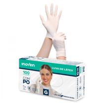 Luva Descartável Látex Procedimento com Pó Tam G 100unid Luva Descartável Látex Procedimento com Pó Tam G 100unid