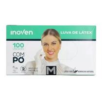 Luva Descartável Látex Procedimento com Pó Tam M 100unid Luva Descartável Látex Procedimento com Pó Tam M 100unid
