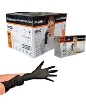 Luva descartavel nitrilica p 10 cx 100un procedimento preta