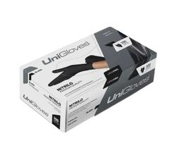Luva Descartável Nitrílica Preta Sem Pó Unigloves Tamanho M