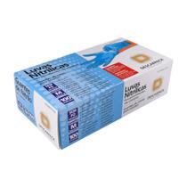 Luva Descartável Nitrílica Sem Pó Azul M Caixa Com 100 Unidades Descarpack Antiderrapantes Hipoalergenica Com Anvisa