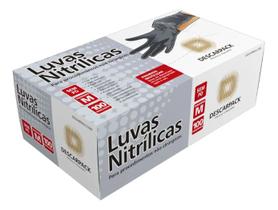 Luva Descartável Nitrílica Sem Pó Preta M - 100un Descarpack Luva Descartável Nitrílica Sem Pó Preta M - 100un Descarpack