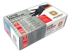 Luva Descartável Nitrílica Sem Pó Preta P Com Alta Resistência 100un Descarpack Luva Descartável Nitrílica Sem Pó Preta P Com Alta Resistência 100un Descarpack