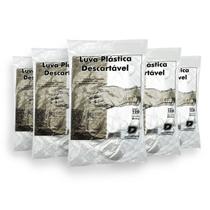 Luva Descartavel Plastica Descarpack - Kit 5X100