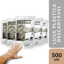 Luva Descartavel Plastica Descarpack - Kit 5X100