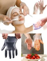 Luva Descartável Plástica Impermeável Luxo Golfrada C/1000un