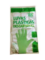 Luva descartável plastica