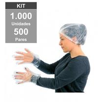 Luva Descartável Plástico Reforçado Kit Com 1.000 Unidades