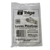 Luva descartável Talge com 100 unidades para manipulação de bebidas e alimentos