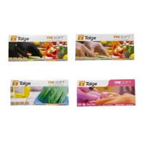 Luva Descartável Tpe Soft Talge C/100Un - Transparente - Gg