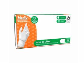 Luva Descartável - Uso Geral - Látex - com Pó - 100un, Pp - Medix Brasil