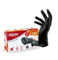 Luva descartavel viniflex m 100un preta vabene