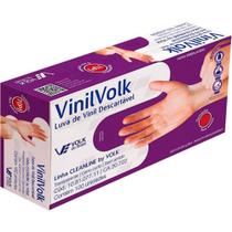 Luva descartável vinil com pó 100 unidades - volk