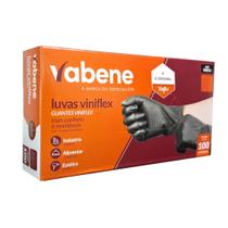 Luva Descartável Vinil P M G GG Viniflex Preta Sem Pó 100un Vabene
