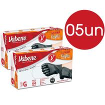 Luva Descartável Vinilflex Preta Vabene 05 caixas Tamanho G