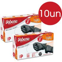 Luva Descartavel Vinilflex Preta Vabene 10 caixas Tamanho P