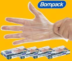 Luva Descartável Vinilflex Sem Pó Caixa 100 un Bompack