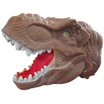 Luva Divertida Fantoche Dinossauro T-REX Dino PARK Marrom Beetoys 671