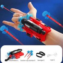 Luva do HomemAranha com Lançador Solta Teias e Dispara Dardos, Brinquedo Divertido e Interativo para Crianças Fãs do SuperHerói