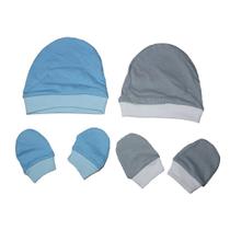 Luva E Toca Bebe Infantil Rn Kit 2 Conjuntos
