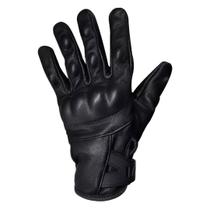 Luva Eagle Classic Couro Preta Com Proteção