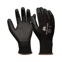 Luva EPI Serviços Gerais Revestida PU Preto 50MPU MARLUVAS