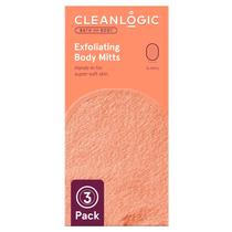 Luva esfoliante de higiene facial e corporal Cleanlogic 3 Count