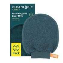Luva esfoliante para rosto e corpo Cleanlogic Sport, pacote com 3