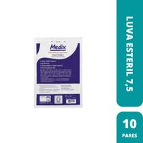 Luva Esteril 7,5 PAR (C/10 Pares) - Medix