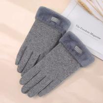 Luva Feminina Luxo Conforto Fofa Forrada Quentinha Com Touch