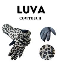 Luva Feminina Touch Screen Inverno com forro de pelúcia frio