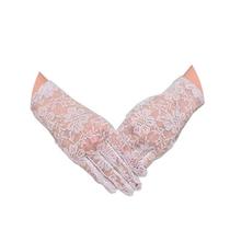 Luva Festa Debutante De Renda Casamento 1 Par Luxo flor branca Luva Festa Debutante De Renda Casamento 1 Par Luxo flor branca